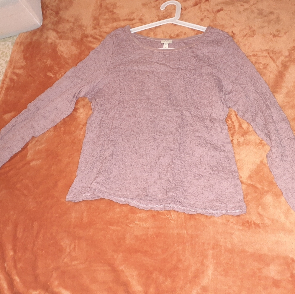 J. Jill Velvet crewneck collar